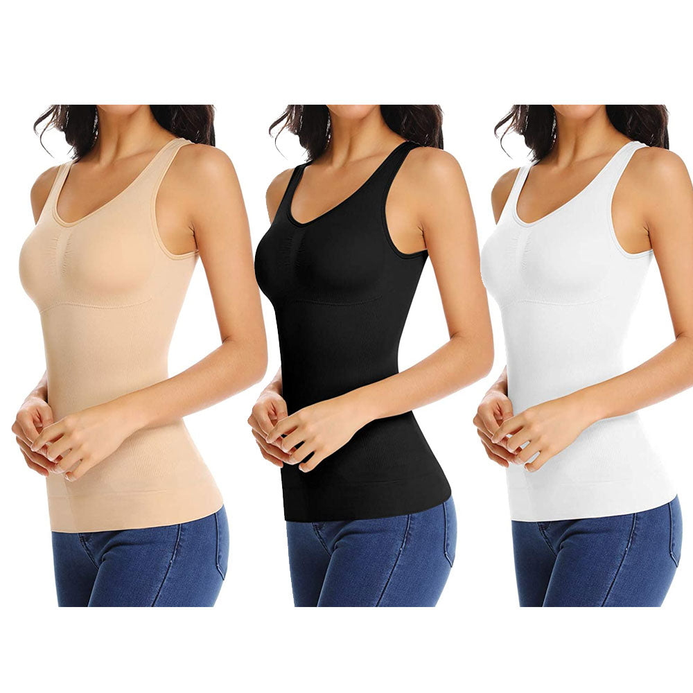 3 Packs Women Cami Shaper Tank Top with Built in Bra Removable – aBetterMe  NZ