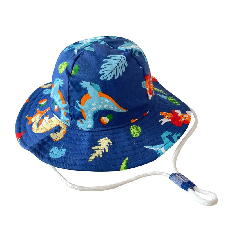 Kids Baby Boys Sun Hat Summer Bucket Hats Beach Cap with Adjustable Chin  Strap