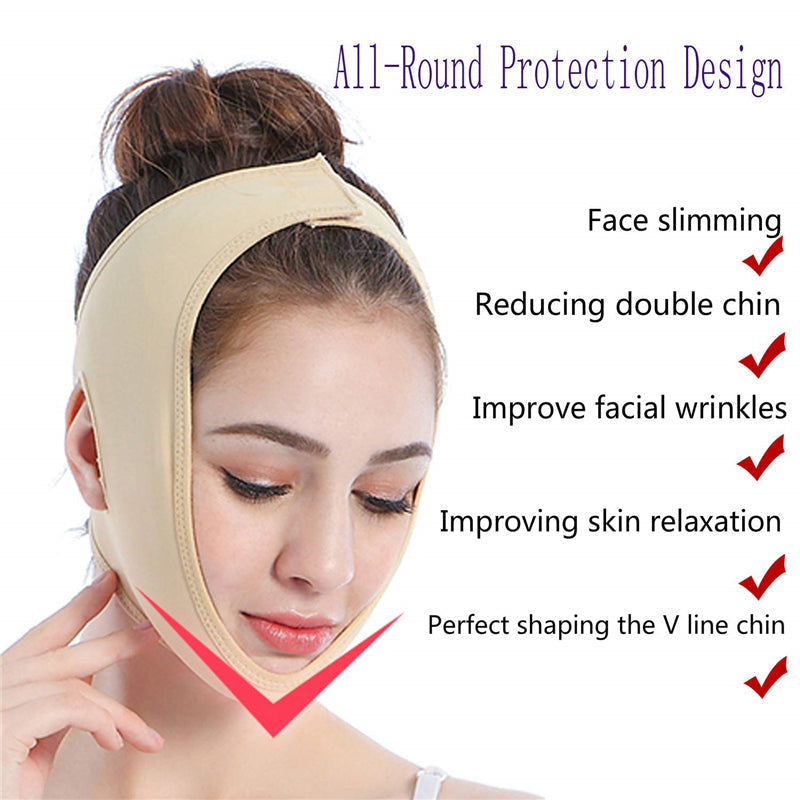 Generic Double Chin Tightener Strap V-line Face Shaper Double Chin for Face  Pink