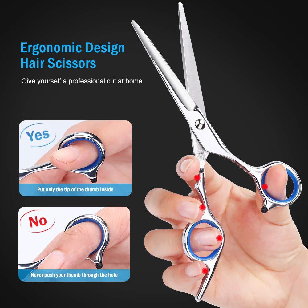 Professional Hair Cutting Scissors Sets 11PCS,Multi-purpose Hair Cutting Tools,Hair Clamps,Stainless Steel Material,for Salon,pet,Kids,Barber,Adults