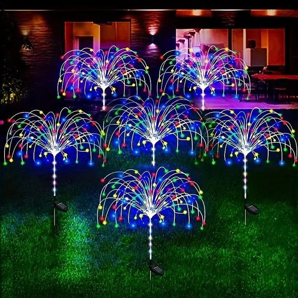 8-Mode Solar Powered LED Fireworks Fairy Lights