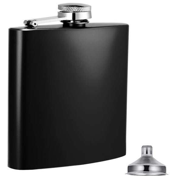 Stainless Steel Hip Liquor Whiskey Alcohol Flask Cap Pocket Wine Bottle