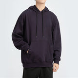 Unisex Oversized Hoodie Heavyweight Cotton Thick Plain Hooded Sweatshirt Jumper