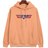 Top Mum Hoodie Casual Lightweight Sports Hooded Sweatshirt