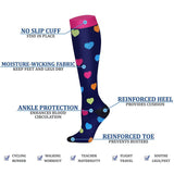 3 Pairs Christmas Knee-High Compression Socks for Women & Men