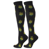 6 Pairs Knee-High Compression Socks Fruit Pattern Sports Stockings