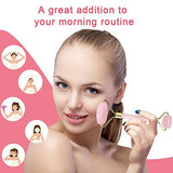 Rose Quartz Jade Roller Facial Massager and Gua Sha Scraping Tool