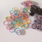 300pcs Tiny 2cm Multicolor Hair Bands High Elastic Ponytail Holder
