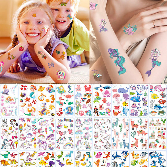 10 Sheets/Set Children Cartoon Tattoo Makeup Stickers