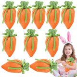 2/4Pcs Easter Carrot Drawstring Bags Velvet Bags Carrot Shaped