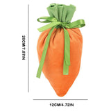 2/4Pcs Easter Carrot Drawstring Bags Velvet Bags Carrot Shaped