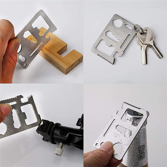11-in-1 Survival Credit Card-Sized Multitool