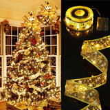 13ft Waterproof Battery Powered LED Christmas Ribbon Fairy String Lights with Remote
