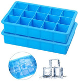 15-Cube Silicone Ice Cube Trays Easy-Release Flexible Ice Cube Mould Makers