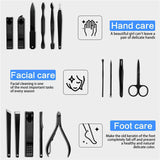 15Pcs Professional Pedicure Manicure Kit Nail Clippers Grooming Set
