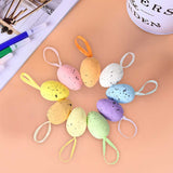 18pcs Colorful Plastic Easter Eggs Hanging Ornaments Decoration