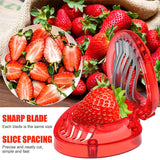 2Pcs Strawberry Slicer Kitchen Gadget Fruit Cutter