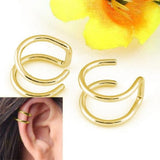 Stainless Steel Non-piercing Fake Lip Nose Ring Clip-on Cartilage Septum Earring Hoop