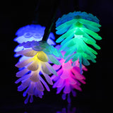 20 LED Pine Cone Fairy String Lights Solar Powered Waterproof Decor
