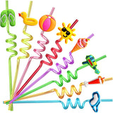 24 Beach Drinking Straws Ball Pool Summer Birthday Party Supplies Favors Decorations