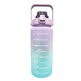 2L Large Capacity Water Bottle Time Marker Motivational Sport Bottle