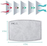 2Packs Cotton Cloth Anti-Dust Face Mask with Breathing Valve & 4pcs PM2.5 Filters