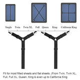 2pcs Bed Sheet Fasteners Suspenders Adjustable Mattress Crisscross Holder Straps