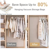 2pcs Closet Hanging Organizer Vacuum Bag