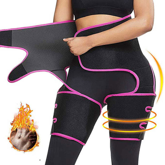 3 in 1 Waist Trainer Thigh Trimmer Leg Shaper Thermo Slimming Wrap