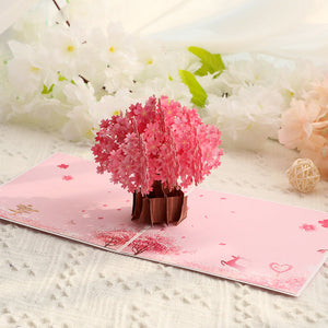 Paper Love 3D Cherry Blossom Pop Up Card For Valentines Mothers Day