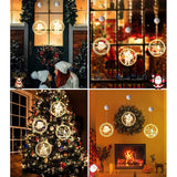 3D Christmas Hanging Window Decorative Lights with Sticking and Suction Cup
