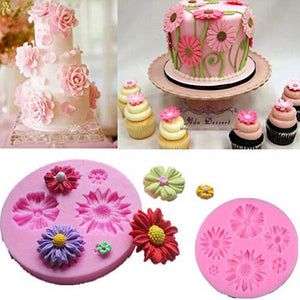 3D Flower Little Daisy Silicone Molds Baking Tool Mould Cake Decorator
