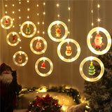 Christmas Decor Curtain Ring Windows Lights Ornament