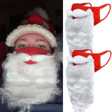 3D Santa Claus Beard MasksFace Cover Shield Xmas Cosplay Party