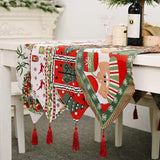 3pcs Christmas Table Runner Knitting Flag