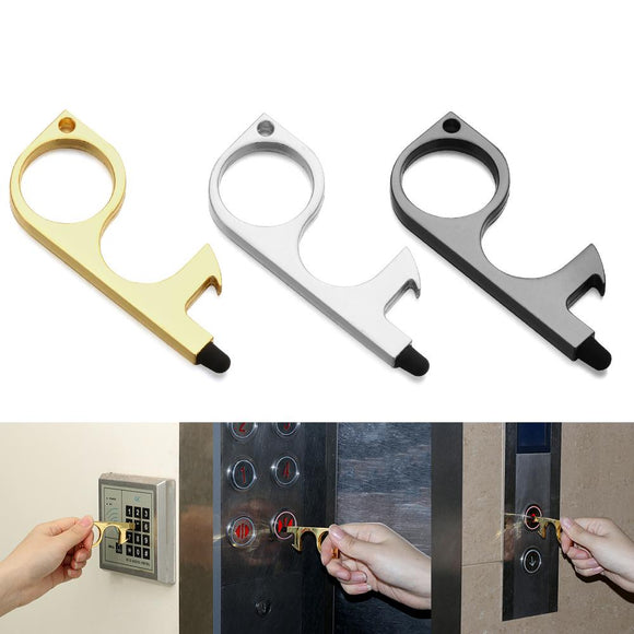 3pcs Touch-Free Door Opener Multi Purpose Keychain with Bottle Opener