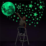 435pcs/Set Luminous Wall Sticker Decal Moon Stars Room Bedroom Home Decoration