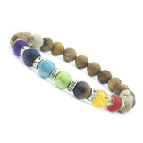 4 Packs 8mm Natural Healing Stone Stretch Beads Bracelet