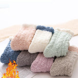 4 Pairs Women Warm Soft Fluffy Slipper Socks Cozy Sleeping Socks
