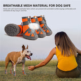 4Pcs Anti-Slip Dog Boots Booties Paw Protector Shoes for Hot Pavement &Summer Heat Resistant Breathable