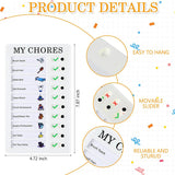 Chore Chart Plastic Checklist Board for Home Routine Planning