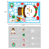 6 Sheets Christmas Santa Window Clings Stickers Window Decor
