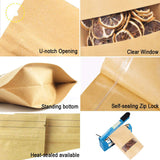 50PCs Resealable Kraft Paper Zip Lock Bags