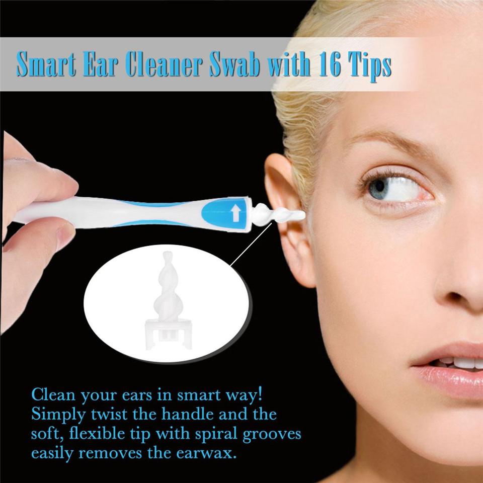 SMART SWAB Spiral Ear Cleaner Safe Ear Wax Removal Kit 16 Pcs – Direct FSA