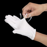 24pcs White Cotton Gloves for Cosmetic Moisturizing Coin Jewelry