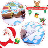 4 Sheets Christmas Santa Window Clings Stickers Window Decor