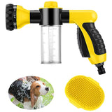 Dog Wash Pup Jet Hose Nozzle Foam Sprayer with Soap Dispenser for Pet Shower Bathing Tool