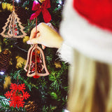 5pcs Christmas Wooden Hanging Ornaments Pendants
