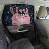 78x50cm Cartoon Car Rear Window Sun Shade Magnetic Curtain Cover Blocking UV Rays