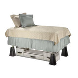8pcs Black Adjustable PPC Chair Bed Riser Set Furniture Leg Support